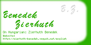 benedek zierhuth business card